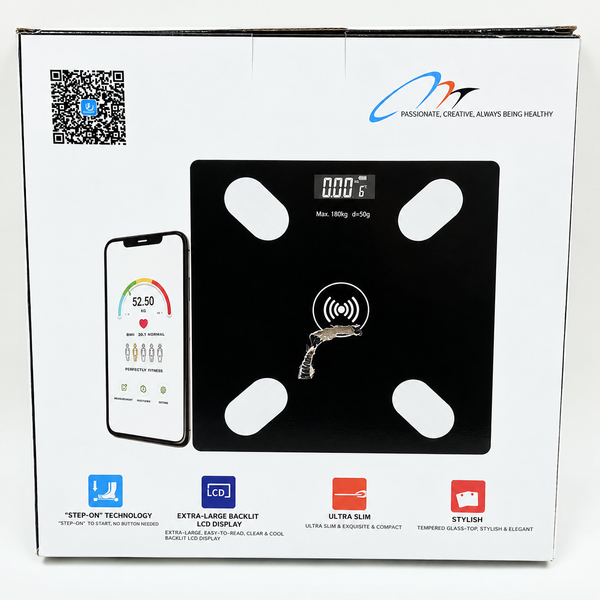Розумні підлогові ваги MATARIX UN-454 2017A App, Bluetooth, до 180 кг, аналіз складу тіла 1021 фото