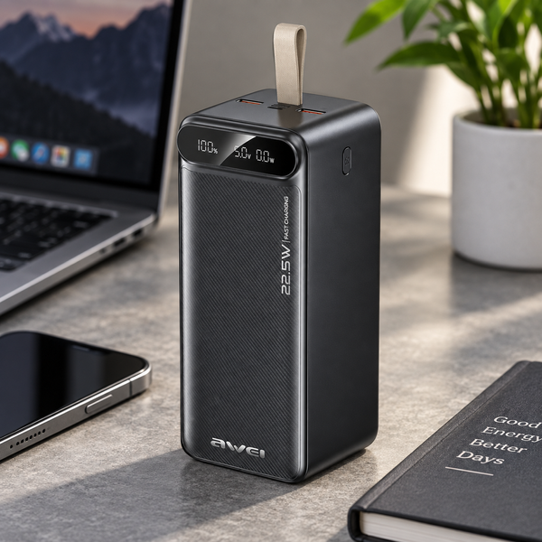 Повербанк AWEI PA-13 50000 мА&middot;год 22,5 Вт, Power Bank, швидке заряджання, LED-дисплей, USB-C 1024 фото